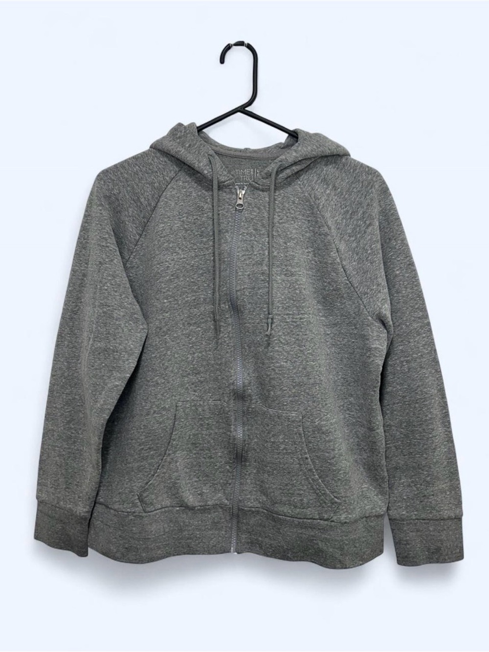 Time And Tru Full Zip Hoodie in Heather Gray Size Large